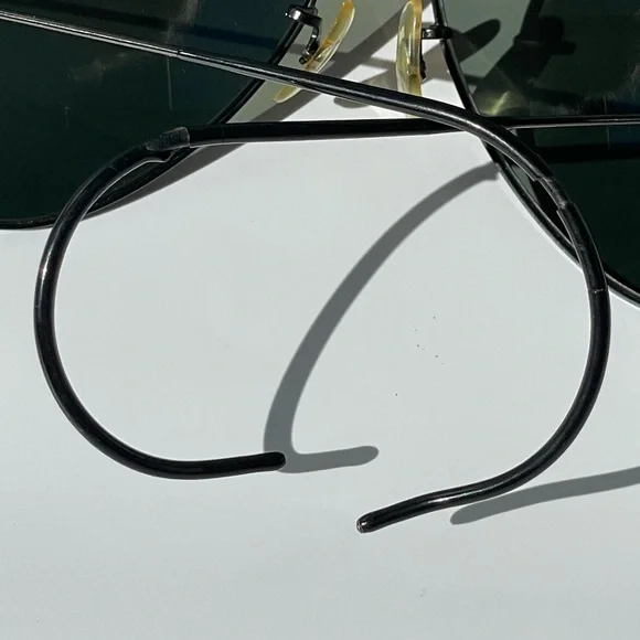 Vintage B&L Ray-Ban Outdoorsman RARE Black Chrome 62mm CableTemples G-15 w/case - Picture 13 of 16